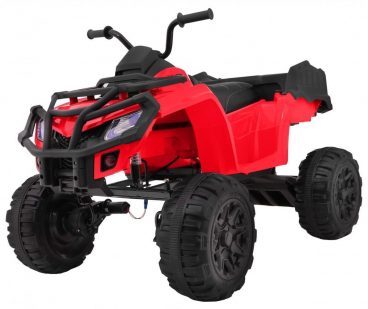 Elektrická štvorkolka pre deti XL, ATV Eva Kolesá,LED svetlá, Motor 4x45W, MP3, USB červená