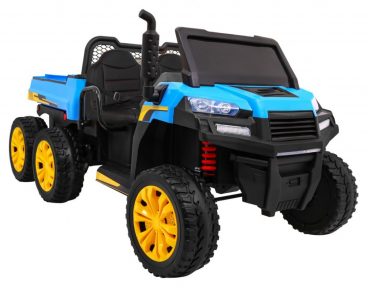 elektricky traktor farmer v modrej farbe