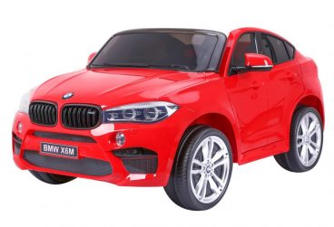 Elektrické autíčko pre deti  BMW X6M,-dvojmiestne, nelakované,červená farba