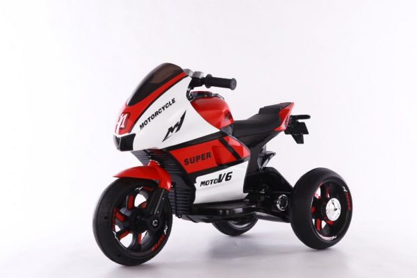 Ramiz Elektrická motorka pre deti SUPER Motorcycle - červená farba