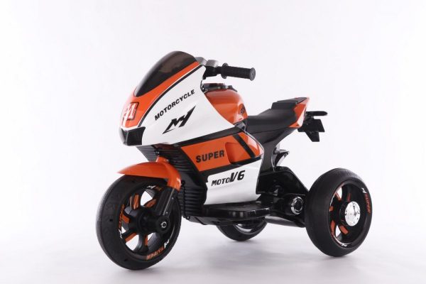 Ramiz Elektrická motorka pre deti SUPER Motorcycle - oranžová farba