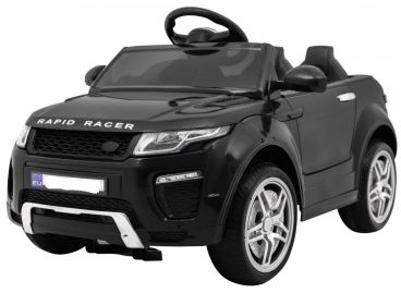 Elektrické autíčko pre dieťa Rapid Racer, MP3 - čierna farba RAM