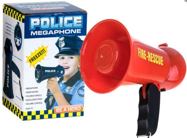 Megafon- policaj alebo požiarnici