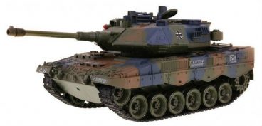  Diaľkovo ovládaný tank na guľky 2.4GHz – Mierka 1:18 LEOPARD 2 A6 s efektom dymu z výfuku