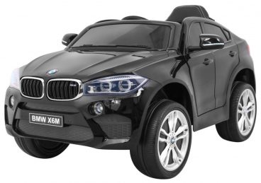 Elektrické autíčko pre deti BMW X6M, lakované,jednomiestne - čierna farba