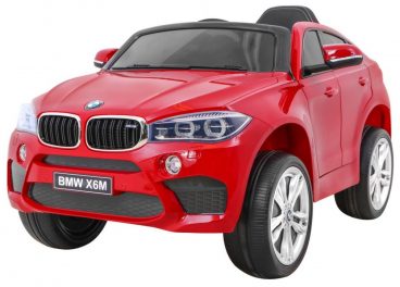 Elektrické autíčko pre deti BMW X6M, lakované,jednomiestne, červená farba
