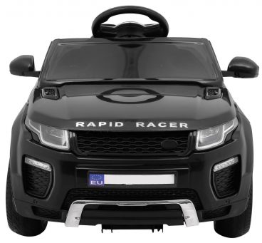 Elektrické autíčko pre dieťa Rapid Racer, MP3 - čierna farba RAM