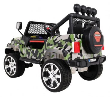 Elektrické autíčko pre dieťa RAPTOR 4x4 , vojenská farba,RAM