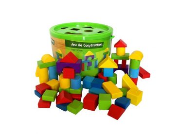 Kocky farebné drevené 50 ks - 2,5 cm