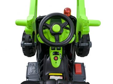 Elektrické autíčko Traktor s lyžicou - zelený