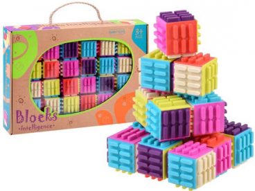 Konštrukčné kreatívne farebné kocky Vafle 24 ks