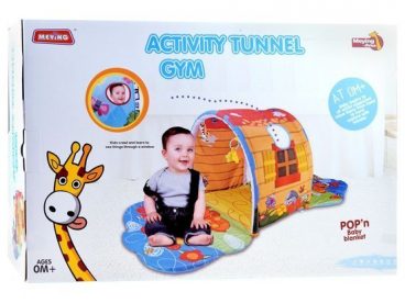 Náučná podložka na hranie pre najmenšie deti Farma tunel